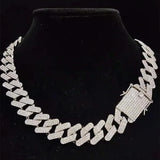 Men Hip Hop Chain Necklace 20mm Cuban Chains Iced Out Bling Hiphop Necklace