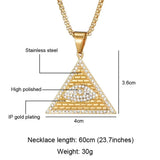 Men's Hiphop Eye of God Symbol Necklace Pendant