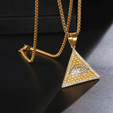 Men's Hiphop Eye of God Symbol Necklace Pendant