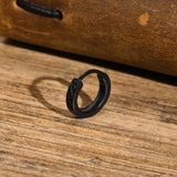 Men Hoop Earrings Gothic Infinity S Texture Huggies Stainless Steel Ear Jewelry