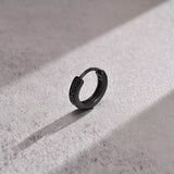 Men Hoop Earrings Gothic Infinity S Texture Huggies Stainless Steel Ear Jewelry