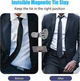Men Invisible Tie Clip Magnetic Anti-wrinkle Buckle Necktie Collar Holder