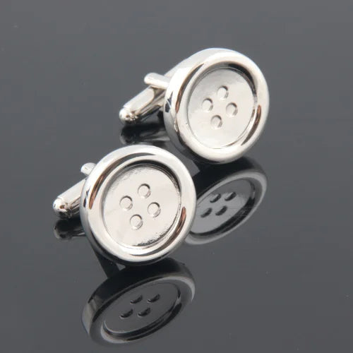 Classical Button Cufflinks Wholesale Silver Copper Men Gift