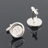 Classical Button Cufflinks Wholesale Silver Copper Men Gift