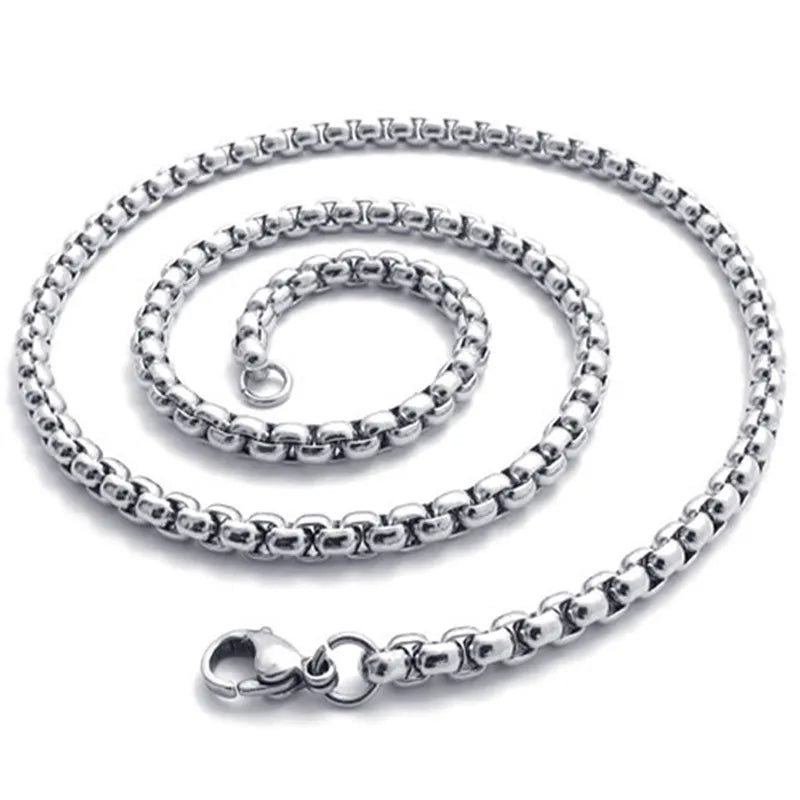 3mm 18-30in Supre Lord Men Stainless Steel Necklace Chain