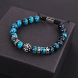 Tiger Eye Stone Wrap Bracelet with Charms