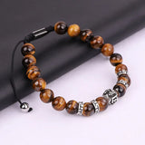 Tiger Eye Stone Wrap Bracelet with Charms