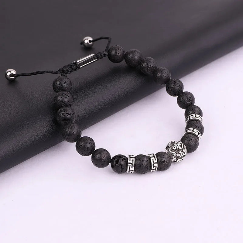 Tiger Eye Stone Wrap Bracelet with Charms
