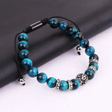 Tiger Eye Stone Wrap Bracelet with Charms