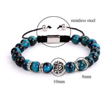 Tiger Eye Stone Wrap Bracelet with Charms