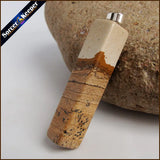 Yellow Natural Picture Stone Pendant Necklace for Boys