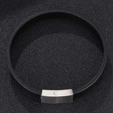 Men's Brown Leather Bracelet with Stainless Steel Magnetic Clasp