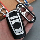 Men Keychain Hook Stainless Steel Buckle Carabiner Climbing Tool Double Ring