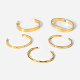 Men & Women Leather Bracelet Set with Natural Stone Hand Bracelets