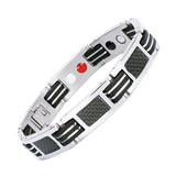 Men Magnetic Bracelet Stainless Steel Bangle Carbon Fiber Wrist Band