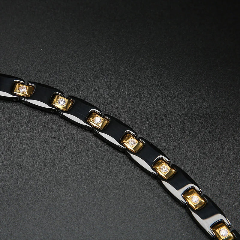 Men Weight Loss Therapy Bracelet Zircon Chain Jewelry Gift