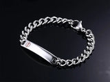 Men's Stainless Steel Medical Alert ID Bracelet
