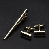 Men Metal Tie Clips Cufflinks Set Tie Accessories Classy Cuff Carving Cufflink