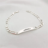 Personalized Engraved Name Bracelet Chain Jewelry Gift