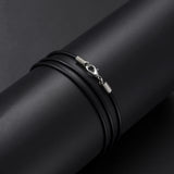 Silicone Chain Necklace Men Women 40-90 cm Cord Pendant Jewelry Rope