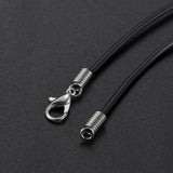 Silicone Chain Necklace Men Women 40-90 cm Cord Pendant Jewelry Rope
