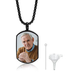 Personalized Family Photo Name Engraved Cremation Urn Pendant