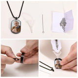 Personalized Family Photo Name Engraved Cremation Urn Pendant