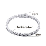 Men Pulseira Jewelry Ancient Silver Punk Buddha Bracelet for Women