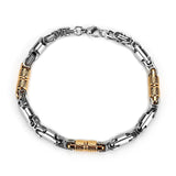 Men Punk Bracelet Stainless Steel Bamboo Chain Wristbands