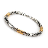 Men Punk Bracelet Stainless Steel Bamboo Chain Wristbands