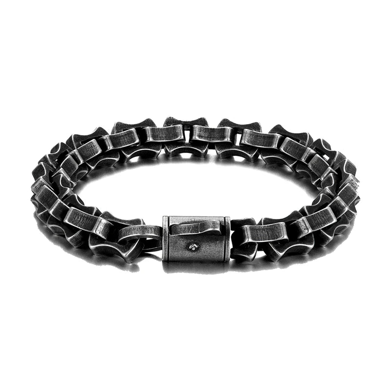 Men Punk Link Chain Bracelet Stainless Steel Motorcycle Jewelry