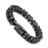 Men Punk Link Chain Bracelet Stainless Steel Motorcycle Jewelry
