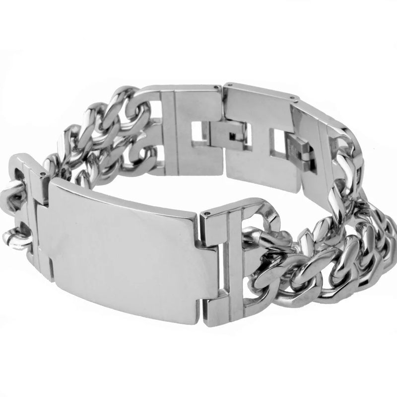 Men Punk Lord's Prayer Jesus Titanium Steel Bracelet
