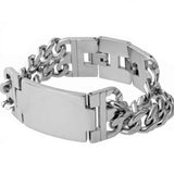 Men Punk Lord's Prayer Jesus Titanium Steel Bracelet