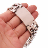 Men Punk Lord's Prayer Jesus Titanium Steel Bracelet