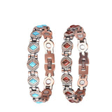 Red Copper Magnetic Bracelet Arthritis Pain Relief Double Magnet Retro Dragon