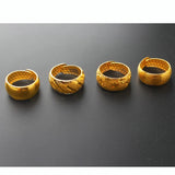 24K Men's Wedding Bands Ring Jewelry 4 Models Optional