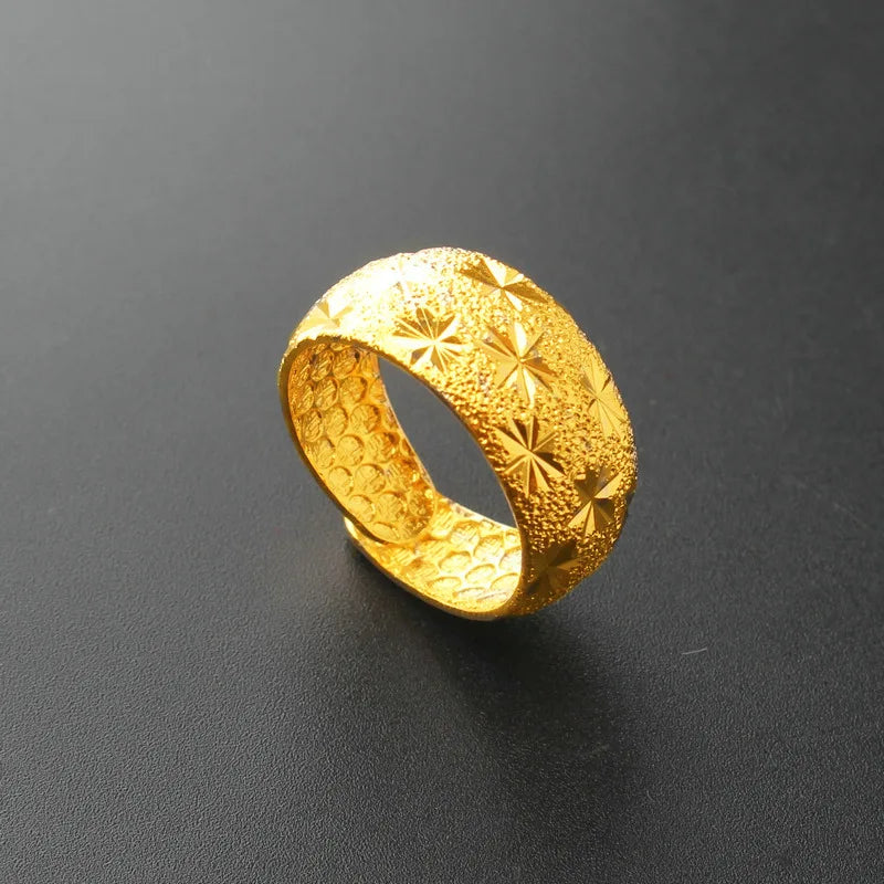 24K Men's Wedding Bands Ring Jewelry 4 Models Optional