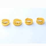 24K Men's Wedding Bands Ring Jewelry 4 Models Optional