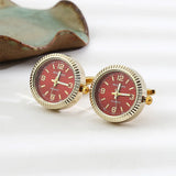 Steel Timepiece Cufflinks: Wedding Guest Gift