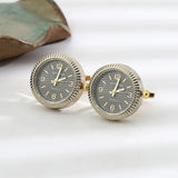 Steel Timepiece Cufflinks: Wedding Guest Gift