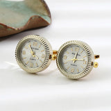 Steel Timepiece Cufflinks: Wedding Guest Gift