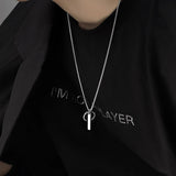 Men's Silver 925 Necklace with Pendant Punk Streetwear Hip Hop Jewelry