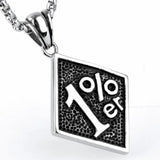 Silver Stainless Steel 1%ER Motorcycle Club Biker Pendant