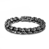 Men Skull Bracelet Stainless Steel Chain Punk Wristband Jewelry Christmas Gift