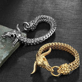 Men Stainless Steel Bracelet Cow Head Link Chain Jewelry Hiphop Access...
