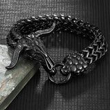 Men Stainless Steel Bracelet Cow Head Link Chain Jewelry Hiphop Access...