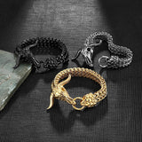 Men Stainless Steel Bracelet Cow Head Link Chain Jewelry Hiphop Access...