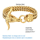 Men Stainless Steel Bracelet Cow Head Link Chain Jewelry Hiphop Access...