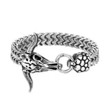 Men Stainless Steel Bracelet Cow Head Link Chain Jewelry Hiphop Access...